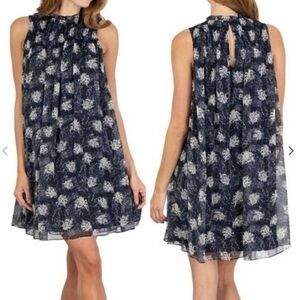 Elegant Navy Floral Dress
